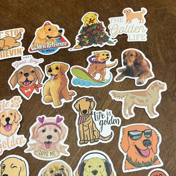 30 pc golden retriever sticker bundle NEW - Picture 5 of 6